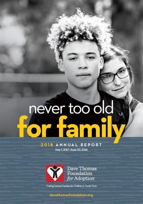 2018 Annual Report Dave Thomas Foundation For Adoption