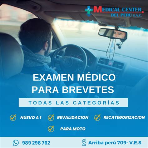 Examen Medico Para Brevete Medical Center Del Peru