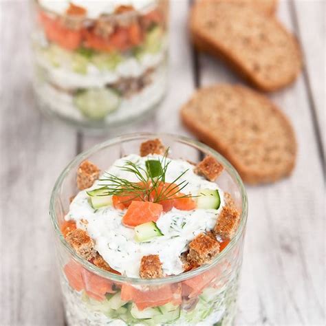 Recette Salade De Concombre Au Saumon Et Fromage Frais En Verrines