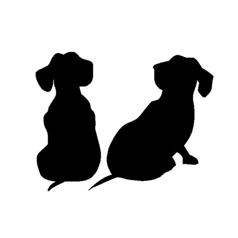 Two Dogs Silhouette At Getdrawings Free Download