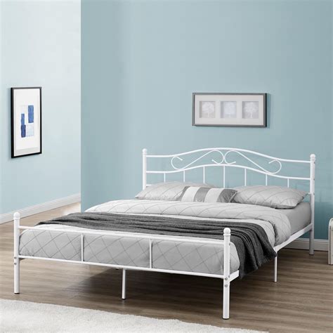 Metalen Bed Twijfelaar Florenz Incl Bedbodem 140x200 Wit Bol