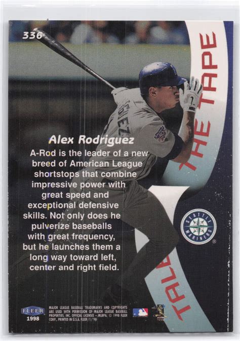 Fleer Tradition Alex Rodriguez Ebay