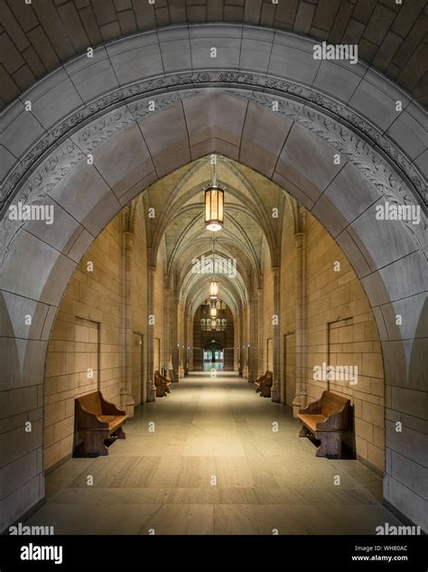 Corridor Inside The Cathedral Of Learning On The Campus Of The