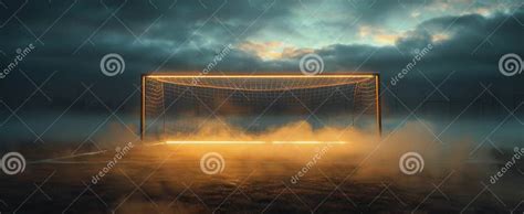 Soccer Goal Emitting Smoke Stock Image Image Of Stadium 318790927