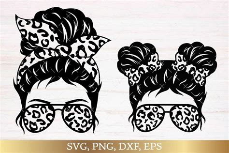 Mom Life Messy Bun Svg Mommy And Me Svg