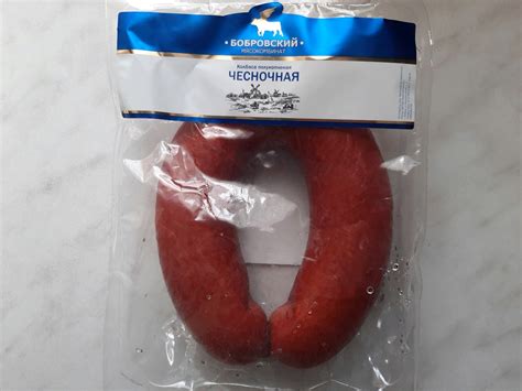 Колбаса полукопченая "БОБРОВСКИЙ" мясокомбинат Чесночная | отзывы