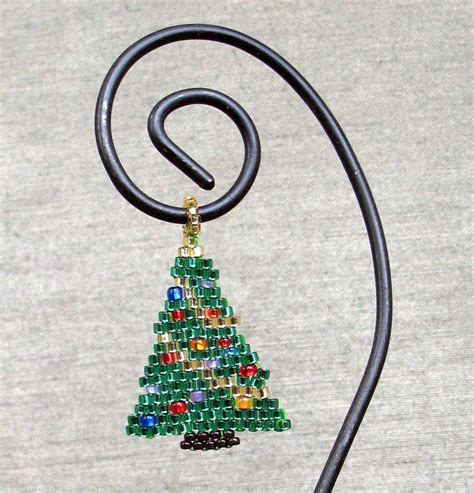 Seed Bead Christmas Tree By Axmxz Beaded Christmas Ornaments