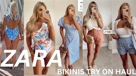 Huge Zara Fashion Try On Haul Summer Staples Bikinis Bikini Try