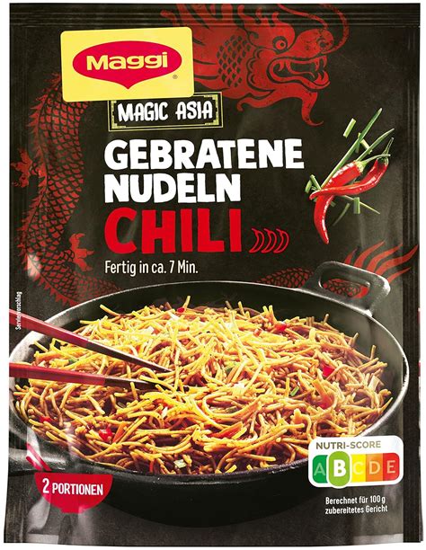 MAGGI Magic Asia Gebratene Nudeln Chili Leckeres Fertiggericht