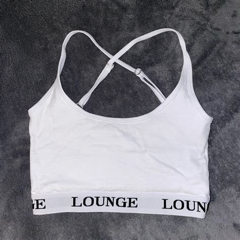 Lounge Underwear White Basic Bralet Crop Top Size Depop