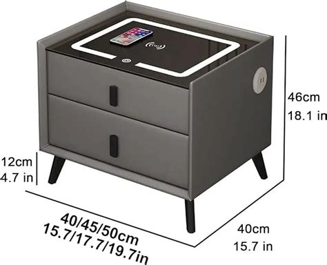 Mesa De Noche Inteligente Con Carga Inalámbrica DR 1 TM Luegopago