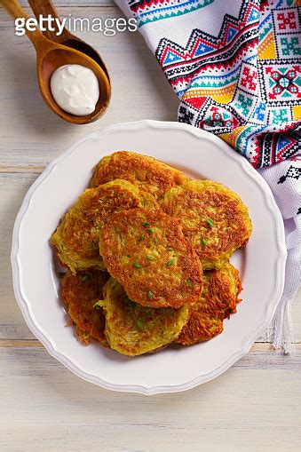 Potato Cakes Vegetable Fritters Latkes Draniki Vegetable Pancakes