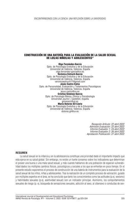 PDF Construcción de una batería para la evaluación de la salud sexual