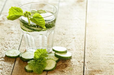 Premium Photo Detox Water With Cucumber