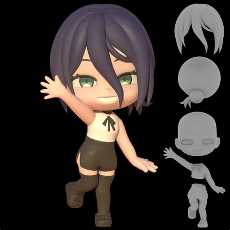 reze chainsaw man chibi figure stl file   printingcults