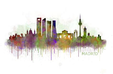 Madrid Cityscape Skyline | Custom-Designed Illustrations ~ Creative Market