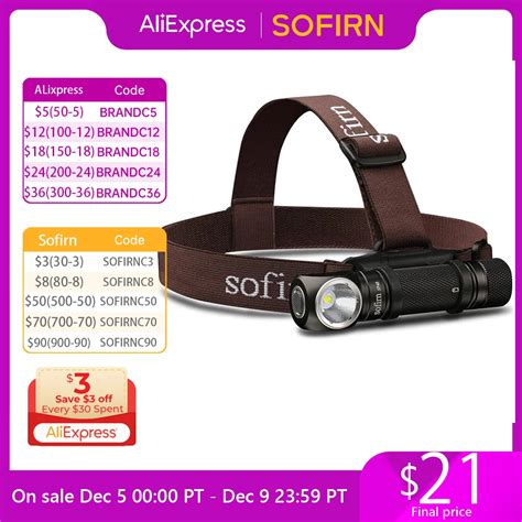 Sofirn Lampe Frontale Lumens Led Sp Cree Xpl Rechargeables