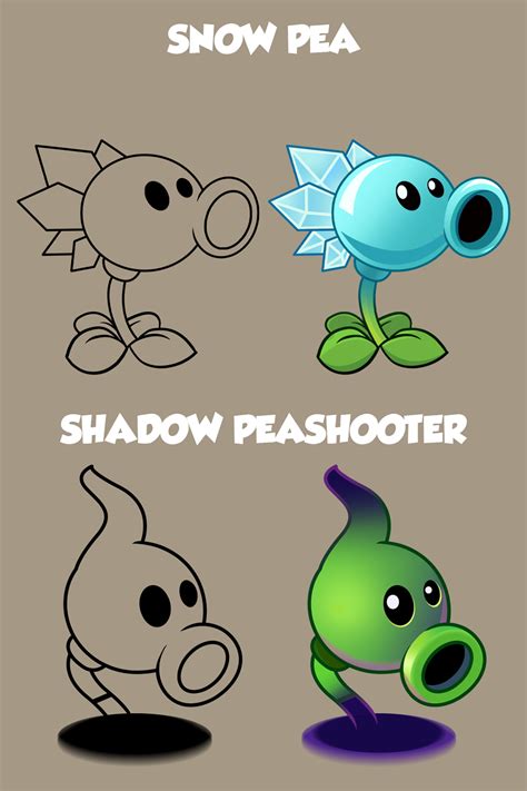 Shadow Peashooter and Snow Pea in PvZ | Plants vs zombies, Zombie ...