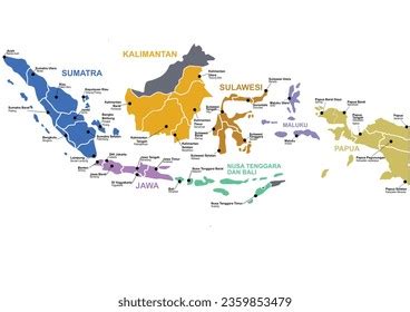 Indonesia Map Provinces Photos and Images & Pictures | Shutterstock