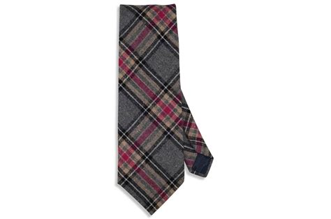 Grey Plaid Wool Tie Aristocrats Bows N Ties