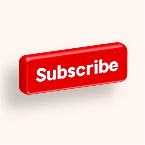 Premium Vector Realistic 3d Subscribe Button