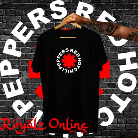 Red Hot Chili Peppers Logo Rakista Shirt Vinyl Front Print Unisex For Men And Women Lazada PH