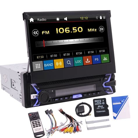 7 Inch Detachable Face Panel Single Din Car Stereo With Bluetooth No