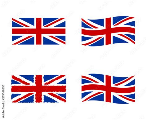 United Kingdom flag, national symbol of the Great Britain - Union Jack ...