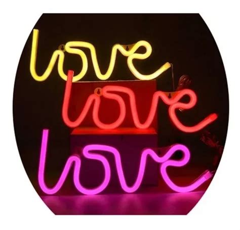 Luminária Parede Placa Neon Love Letreiro Led Decoração Luz MercadoLivre