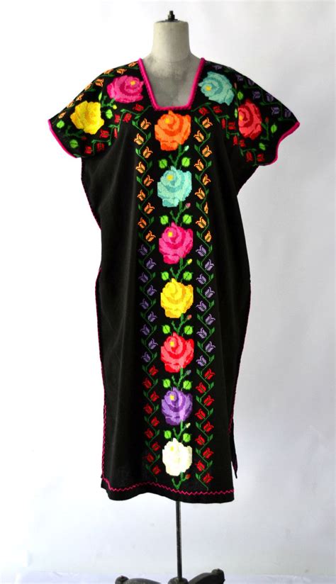 Amazing Mexican Huipil Embroidery Vintage Mexican Huipil Embroidery