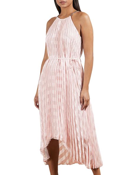 Ted Baker Sasski Pleated Maxi Dress Light Pink