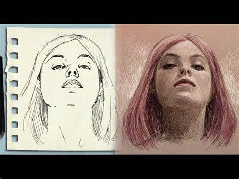 Como Dibujar La Cara En Escorzo Realista Mujer Cara Levantada YouTube