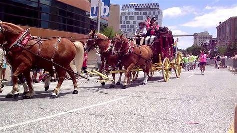 Wells Fargo Stagecoach At The Start Of Baltimores Gay Pride Parade