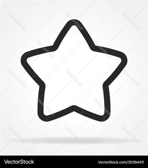 Cute cartoon star shape outline Royalty Free Vector Image