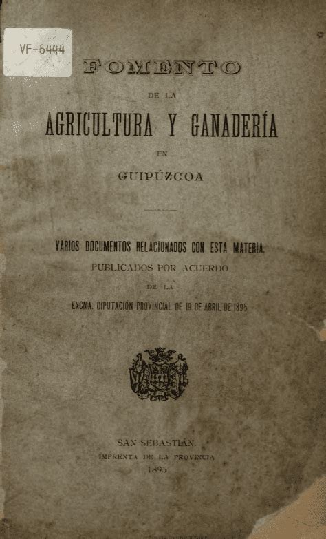 Fomento de la agricultura y ganaderia en Guipúzcoa RAG Real