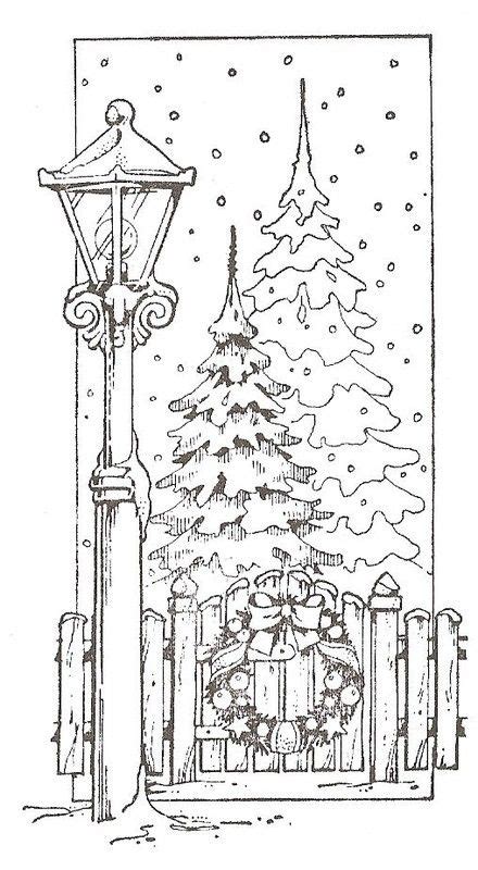 Sketches Of Winter Scenes Coloring Pages