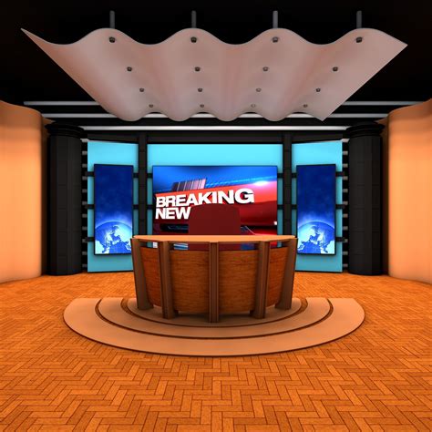 News Studio 3D Model $159 - .obj .max .c4d - Free3D