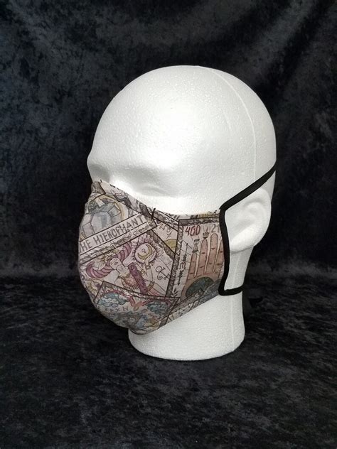 Adult Tarot And Occult Face Mask With Ties Nose Wire And Etsy