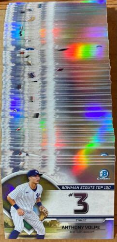 2023 BOWMAN CHROME SCOUTS TOP 100 REFRACTOR INSERT COMPLETE YOUR SET