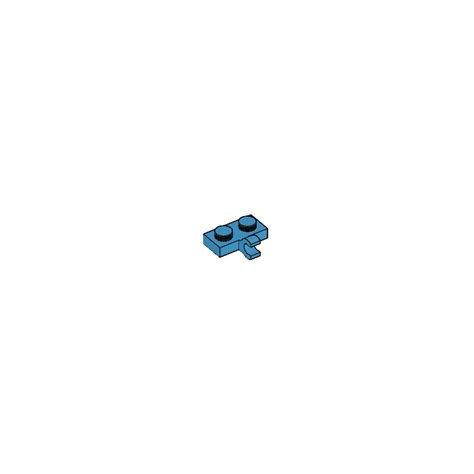 LEGO Dark Azure Plate 1 X 2 With Horizontal Clip 11476 65458