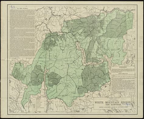 Vintage White Mountains New Hampshire Map 1915 Drawing By