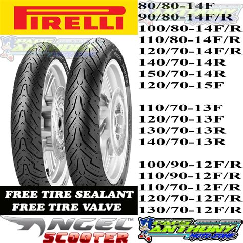 Pirelli Angel Scooter Tubeless Tires X X X Free Tire Sealant