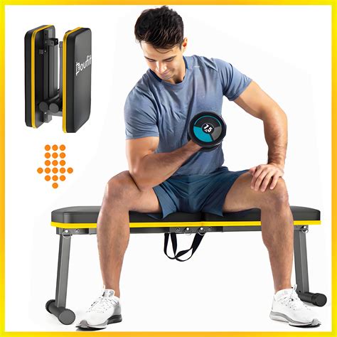 Free Shipping! Doufit Flat Bench 660 lbs Foldable Flat Weight Bench ...