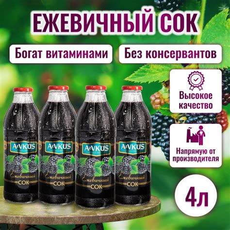 Сок ежевичный AzVKUS. 4 шт х 1л. - купить с доставкой по выгодным ценам ...