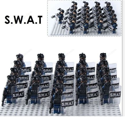 21pcs Set Modern Warfare SWAT Police Riot Control Officer Custom Minif