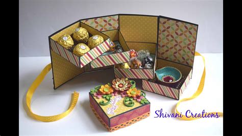 Tower T Box For Diwali How To Make Box Card Diy Handmade Diwali T Youtube