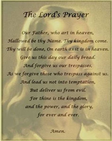 Our Father Who Art In Heaven Prayer Pinterest