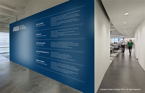 Office Wall Branding Signage Corporate Event Design Corporate Values