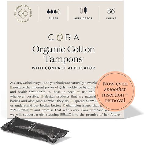 Cora Organic Tampons - Super | Feminine Hygiene | Oohvie