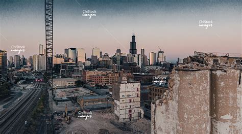 Demolition Of The Last Grain Elevator In West Loop Near West Side With